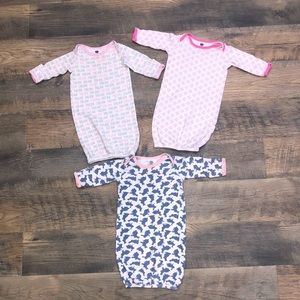 0-6 Months Infants Nightgown With Optional Hand Covers Bundle